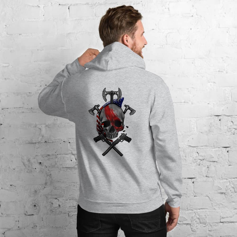 Viking Arsenal - Patriotic No-Brainer (Back) Hoodie - Image 4