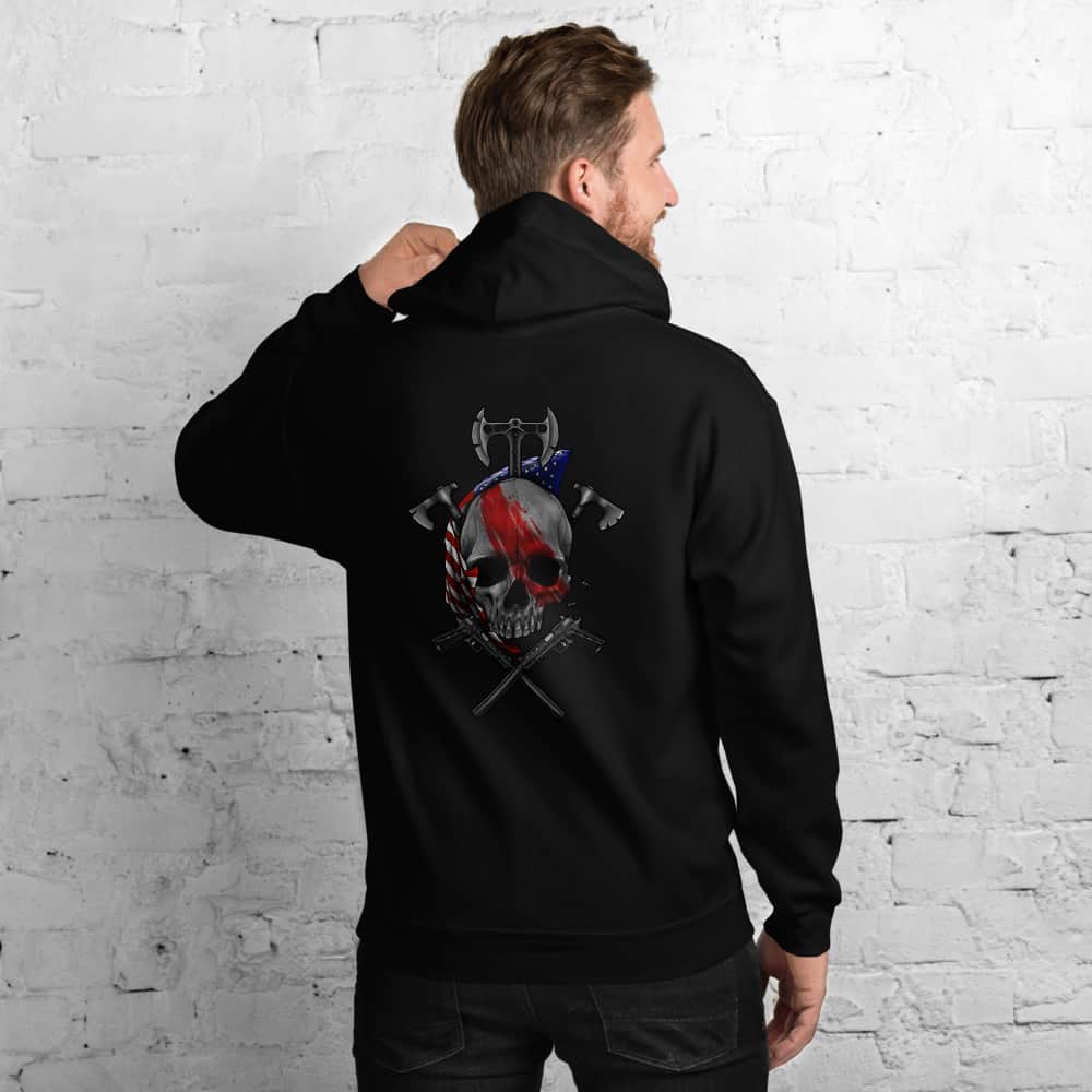 Viking Arsenal - Patriotic No-Brainer (Back) Hoodie - Image 3