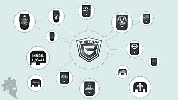 Bastion Gear magazine baseplates and slide backplates options