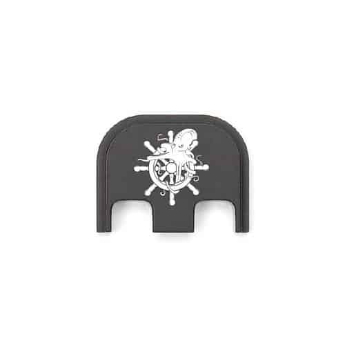 Octopus On Ship's Wheel Metal Slide Backplate For GLOCK Pistols