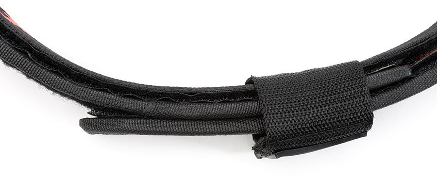 Ghost Elite competititon shooting belt top view to show thickness on a white background