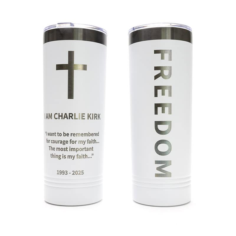 Charlie Kirk Memorial FREEDOM tumbler